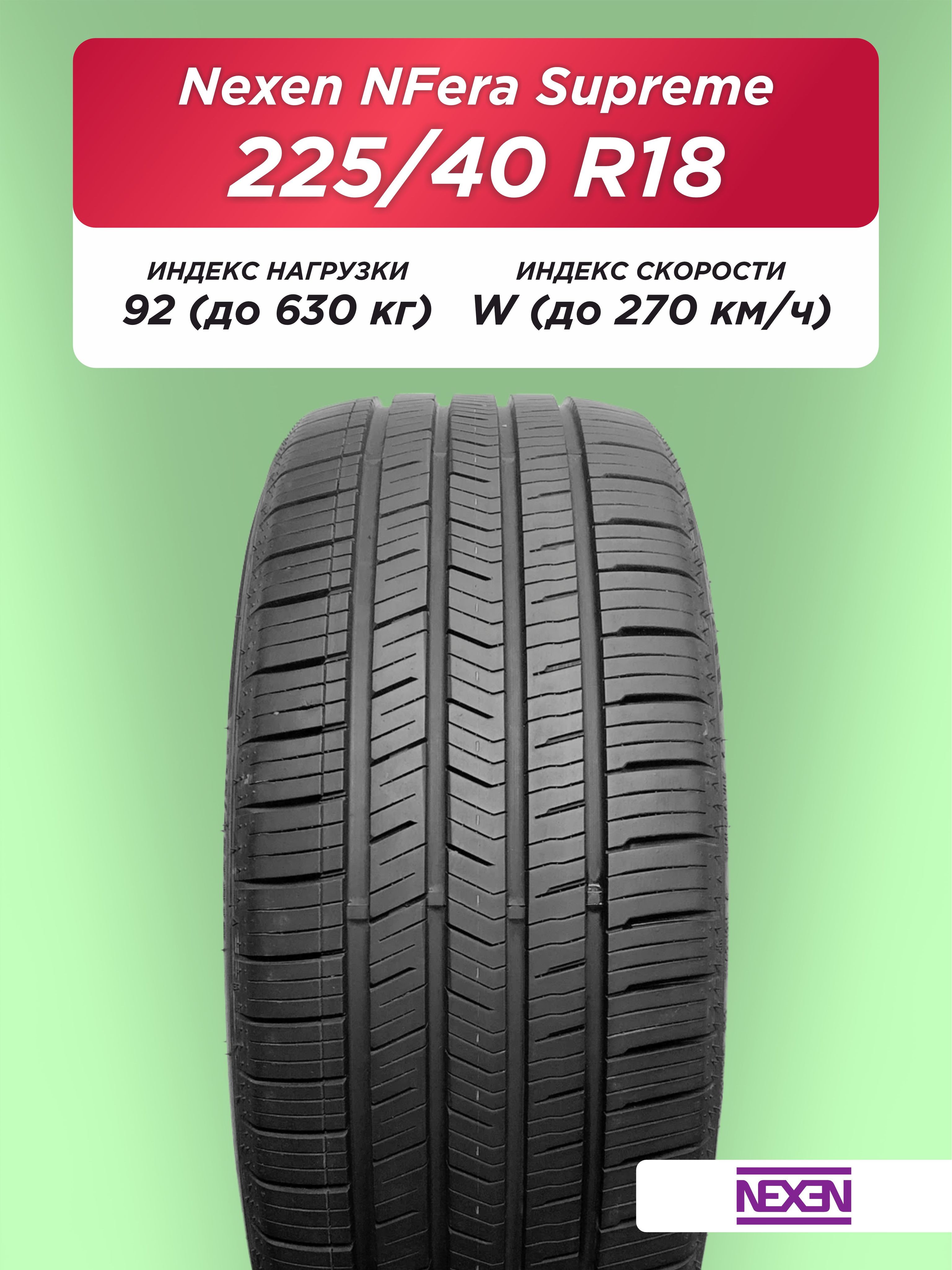 Автошина 225/40 R18 Nexen NFera Supreme XL 92 W б/к