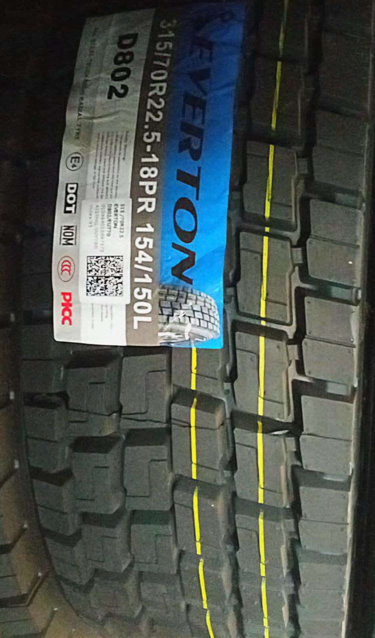 Грузовая шина 315/70 R22,5 EVERTON D802 154/150 L 18PR